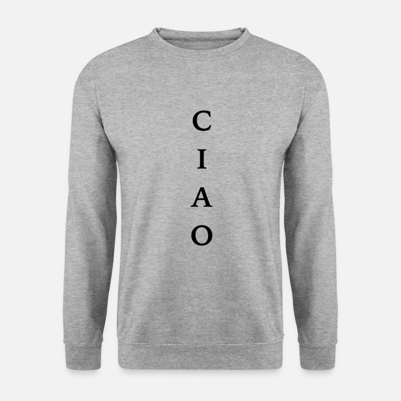 Ciao Ausdruck - Unisex Pullover - Weißgrau meliert