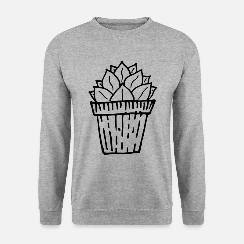 Hand-painted cactus - Unisex Sweatshirt - salt & pepper