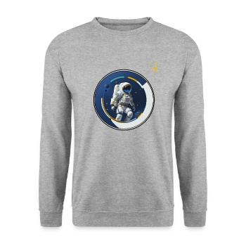 BLUE SPACE - Unisex Sweatshirt - salt & pepper - Front - Alina (178cm) & Michal (187cm)