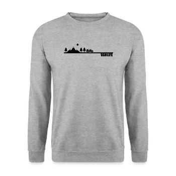 Van life paysage - Sweat-shirt Unisexe - gris chiné - Devant - Alina (178cm) & Michal (187cm)