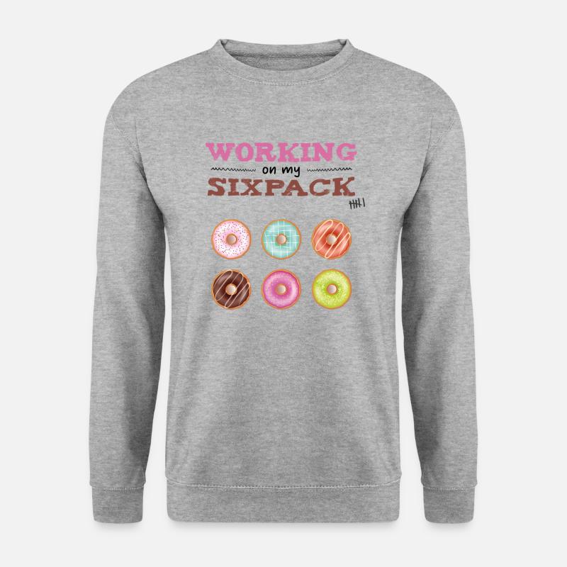 Working on my sixpack - Unisex Sweatshirt - salt & pepper