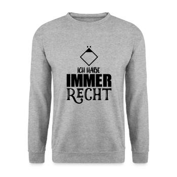 Feuerwehr Gruppenführer Geschenkidee - Unisex Pullover - Weißgrau meliert - Vorne - Alina (178cm) & Michal (187cm)