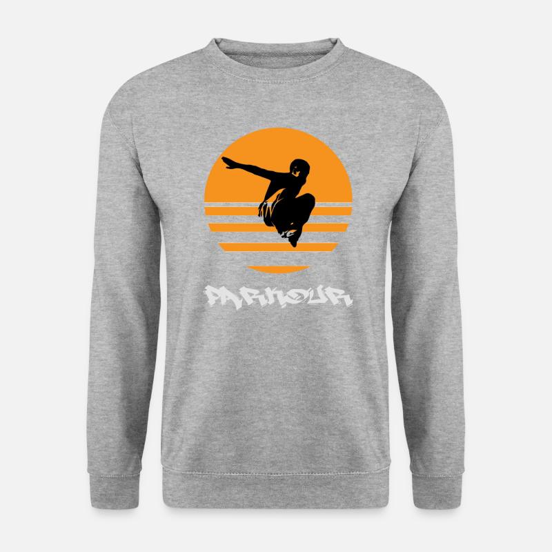 Parkour - Unisex Pullover - Weißgrau meliert
