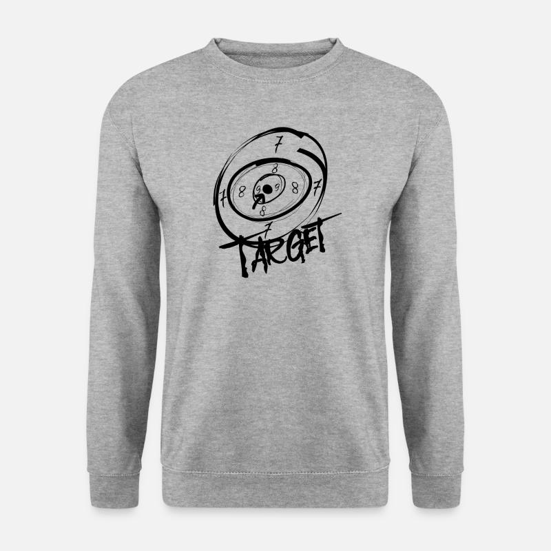 Target - Unisex Pullover - Weißgrau meliert