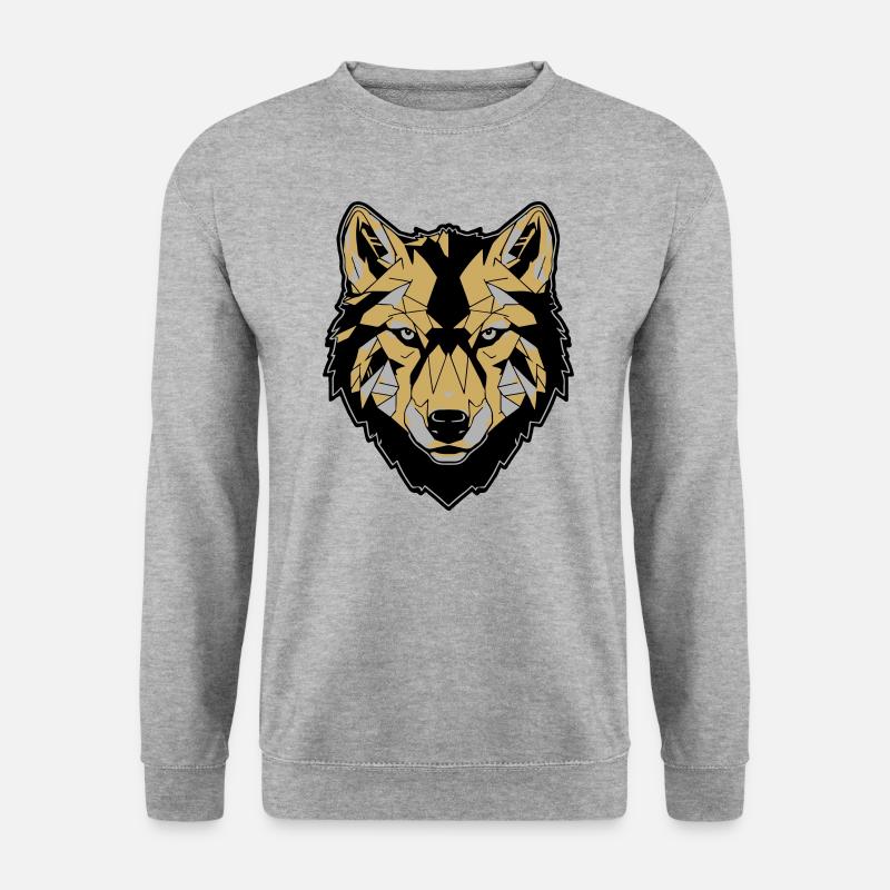 Wolf's Face, Gold - Unisex Sweatshirt - salt & pepper