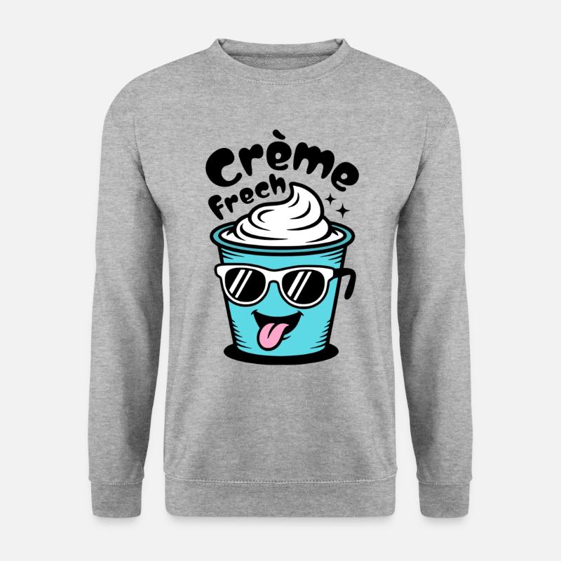 Crème Frech - Unisex Pullover - Weißgrau meliert