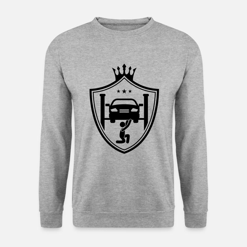 Kfz Auto Werstatt Mechaniker - Unisex Pullover - Weißgrau meliert