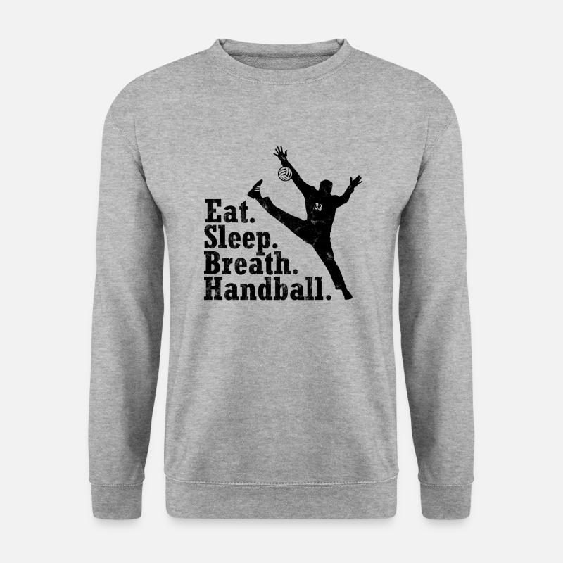 HANDBALL WM TORWART EEAT, SLEEP, BREATH - Unisex Pullover - Weißgrau meliert