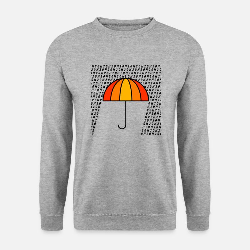 Regenschirm - Unisex Pullover - Weißgrau meliert