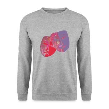 masks e 61 - Unisex Sweatshirt - salt & pepper - Front - Alina (178cm) & Michal (187cm)