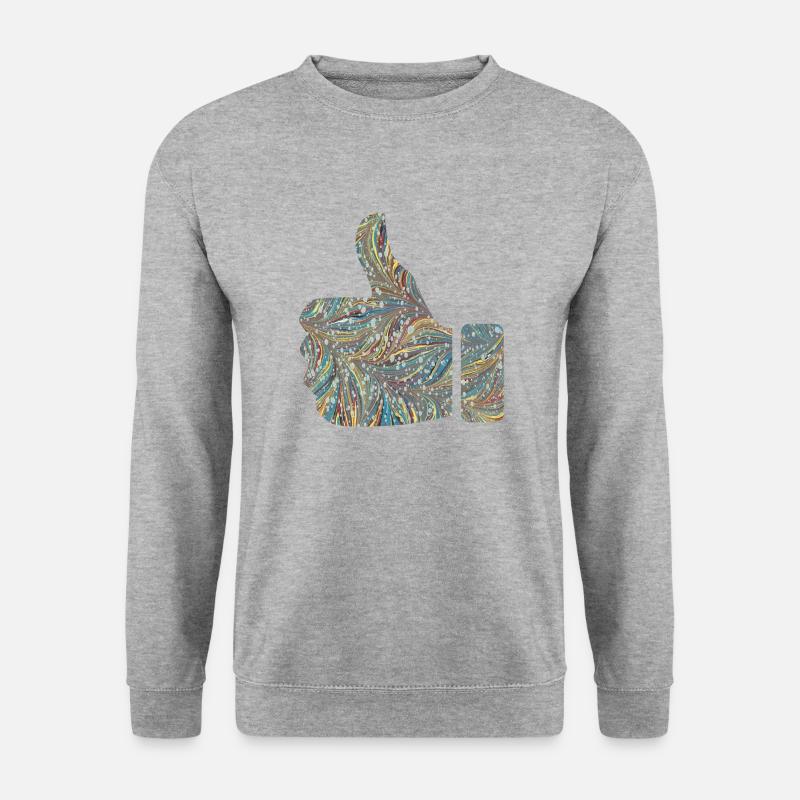 hand sign like e 201 - Unisex Sweatshirt - salt & pepper
