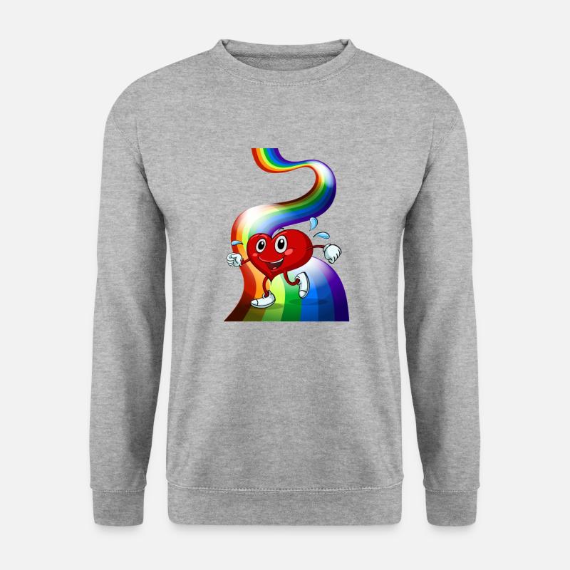 drapeau pride arc-en-ciel - Sweat-shirt Unisexe - gris chiné