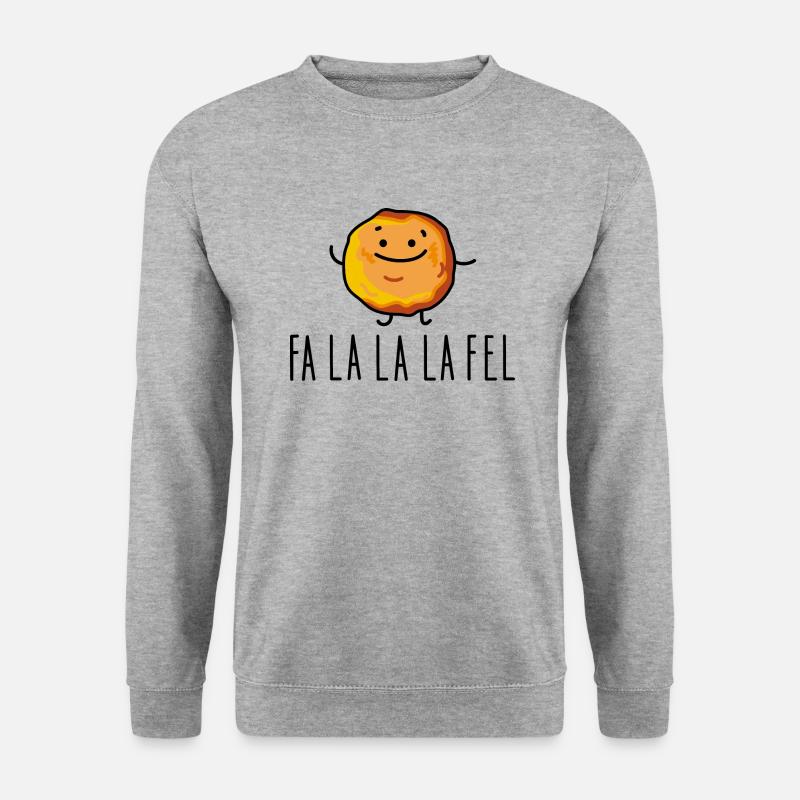Veganer Falafel lustig - Unisex Pullover - Weißgrau meliert