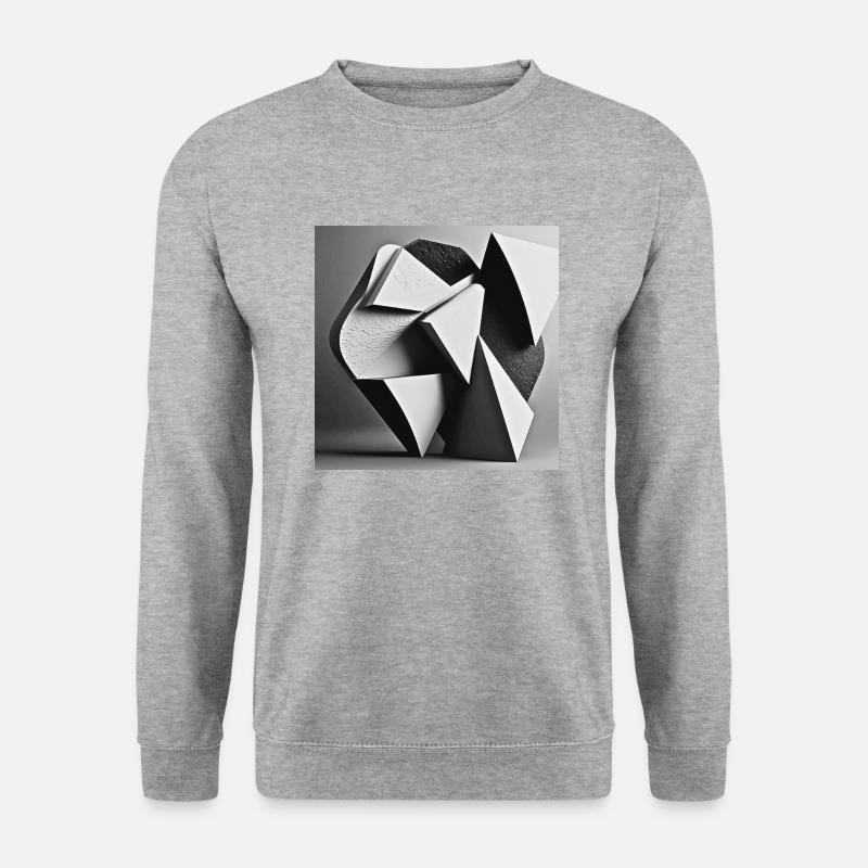 Abstract Elegance - Unisex Pullover - Weißgrau meliert