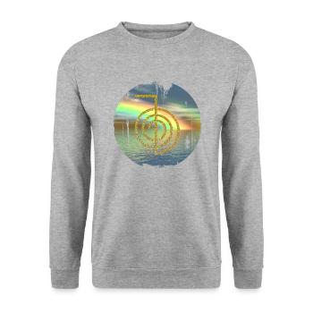 cho ku rei gold before rainbow - Unisex Sweatshirt - salt & pepper - Front - Alina (178cm) & Michal (187cm)