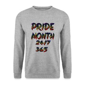 Pride month Jahr Liebe Schwul queer Homosexuel bi - Unisex Pullover - Weißgrau meliert - Vorne - Alina (178cm) & Michal (187cm)