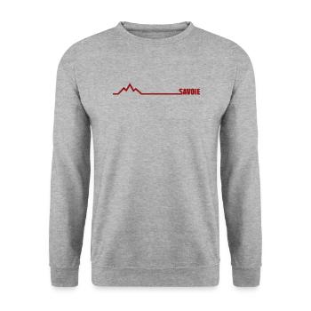 Savoie paysage montagnes - Sweat-shirt Unisexe - gris chiné - Devant - Alina (178cm) & Michal (187cm)