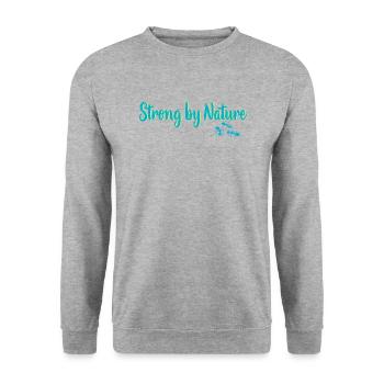 Strong by Nature - Unisex Sweatshirt - salt & pepper - Front - Alina (178cm) & Michal (187cm)