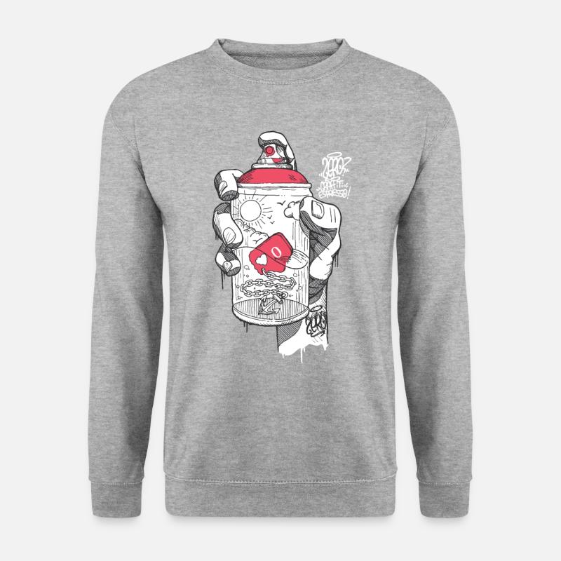 hand spray ZERO - Unisex Sweatshirt - salt & pepper