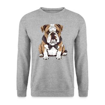 French Bulldog - Unisex Sweatshirt - salt & pepper - Front - Alina (178cm) & Michal (187cm)