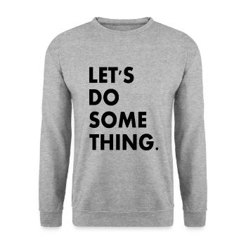 lets do something - Sweat-shirt Unisexe - gris chiné - Devant - Alina (178cm) & Michal (187cm)