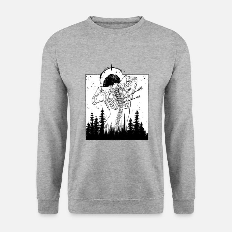 into the woods - Unisex Pullover - Weißgrau meliert