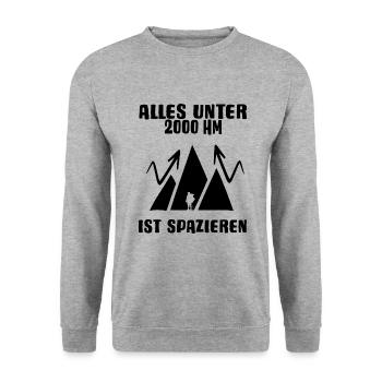 bergwandern servus alpin höhenmeter bergtags trail - Unisex Pullover - Weißgrau meliert - Vorne - Alina (178cm) & Michal (187cm)