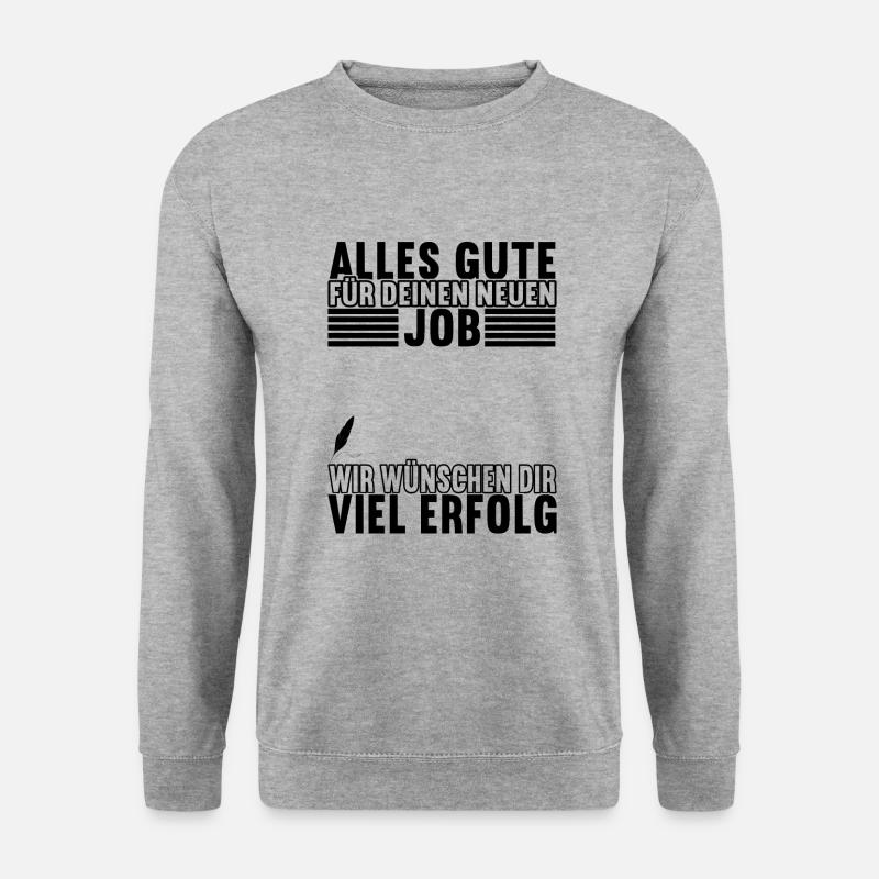 Abschiedsgeschenk Jobwechsel Kollege - Unisex Pullover - Weißgrau meliert