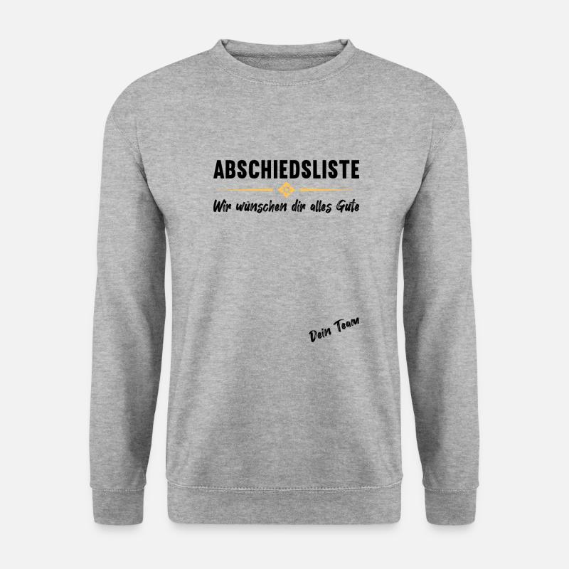 Abschiedsgeschenk Jobwechsel Kollege - Unisex Pullover - Weißgrau meliert