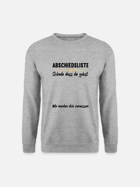 Abschiedsgeschenk Jobwechsel Kollege - Unisex Pullover - Weißgrau meliert