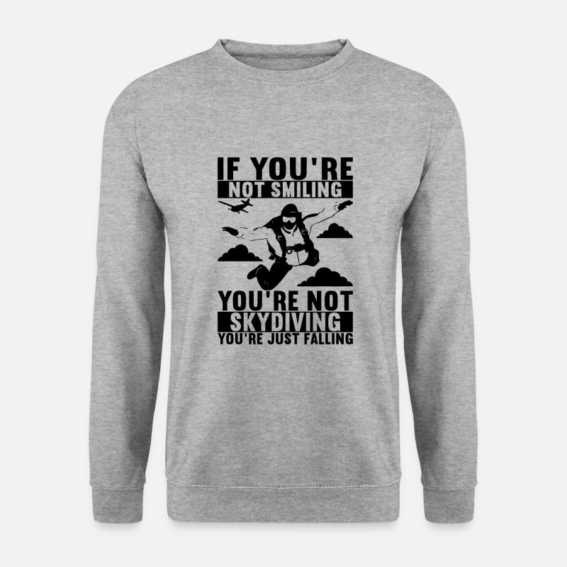 Fallschirm Fallschirmspringer - Unisex Pullover - Weißgrau meliert