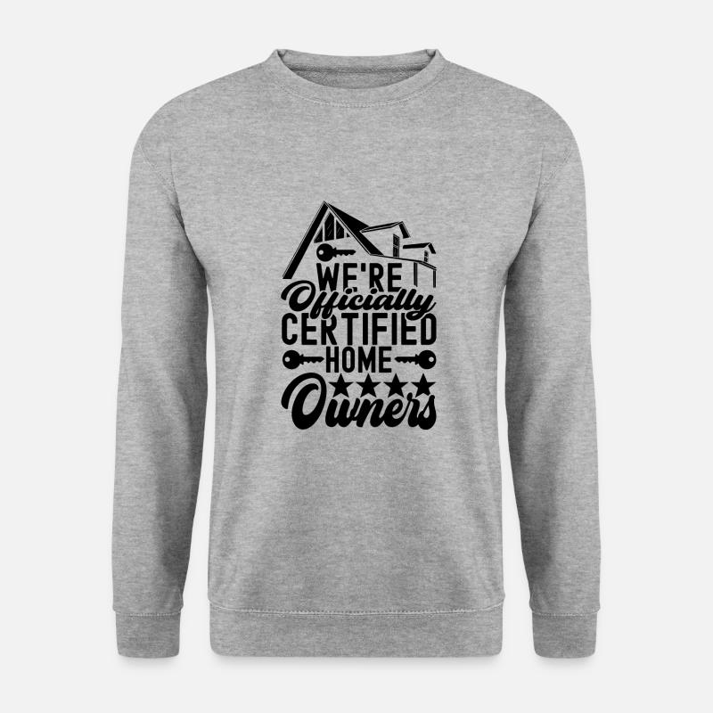 Hausbesitzer Eigenheim Hauskauf - Unisex Pullover - Weißgrau meliert