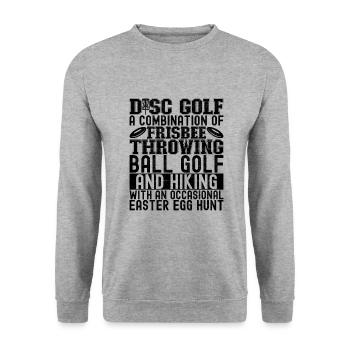 Disc Golf Disc Golfer - Unisex Sweatshirt - salt & pepper - Front - Alina (178cm) & Michal (187cm)