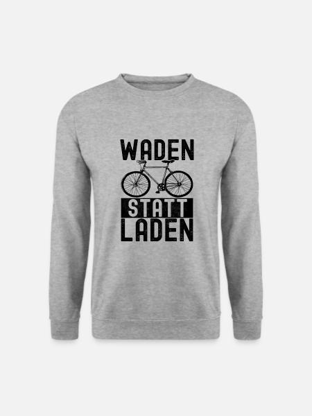Fahrrad Fahrradfahrer - Unisex Pullover - Weißgrau meliert