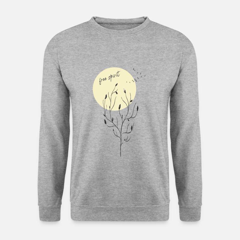 Free spirit - Unisex Pullover - Weißgrau meliert