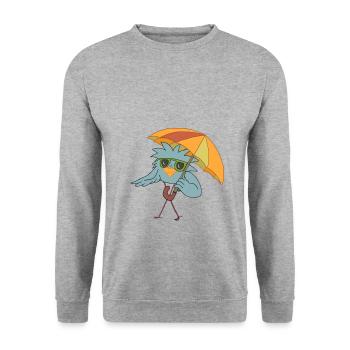 Summer Gerdi - Unisex Pullover - Weißgrau meliert - Vorne - Alina (178cm) & Michal (187cm)