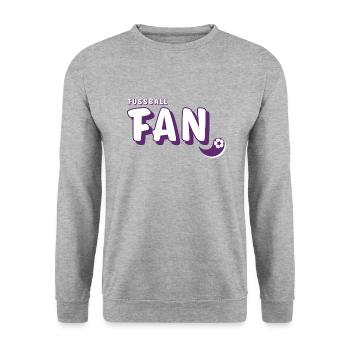 Fußball, Fußballspieler,Fußballspiel, Fußballfan - Unisex Pullover - Weißgrau meliert - Vorne - Alina (178cm) & Michal (187cm)