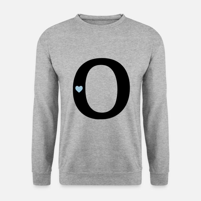 Letter O Initial point - Unisex Sweatshirt - salt & pepper