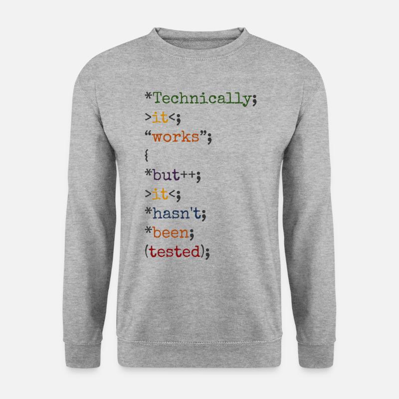 Software Ingenieur Informatiker Programmierer - Unisex Pullover - Weißgrau meliert