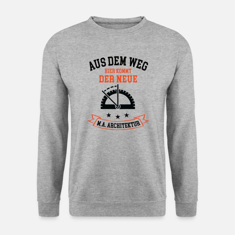 Architekturstudium Master Architecture Studium MA - Unisex Pullover - Weißgrau meliert