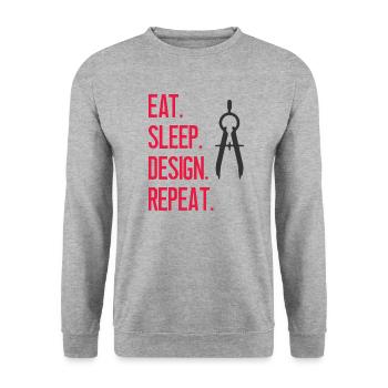 Architekt Architektur Zirkel Designer Architects - Unisex Pullover - Weißgrau meliert - Vorne - Alina (178cm) & Michal (187cm)