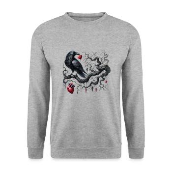 Dark Romance: Gothic Aesthetic - Unisex Sweatshirt - salt & pepper - Front - Alina (178cm) & Michal (187cm)