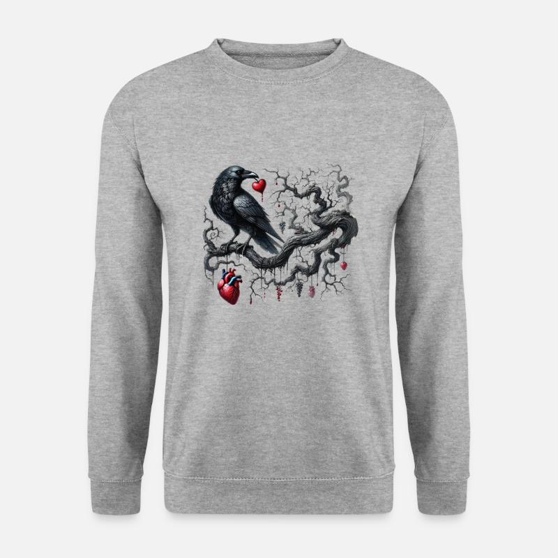 Romance sombre : Esthétique gothique - Sweat-shirt Unisexe - gris chiné