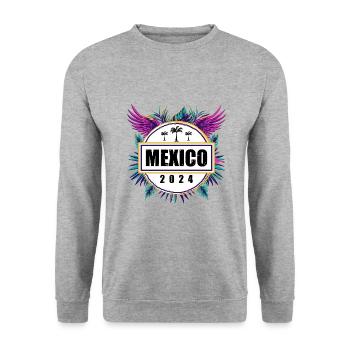 Mexico 2024 Team - Unisex Sweatshirt - salt & pepper - Front - Alina (178cm) & Michal (187cm)