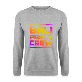 Bali Party Crew Bunt - Unisex Pullover - Weißgrau meliert - Vorne - Alina (178cm) & Michal (187cm)