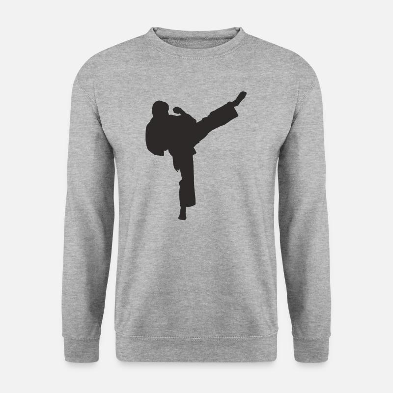 Karate - Unisex Pullover - Weißgrau meliert