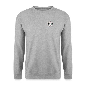 Sweet Sugar Sugar Cube Pocket Design - Unisex Sweatshirt - salt & pepper - Front - Alina (178cm) & Michal (187cm)