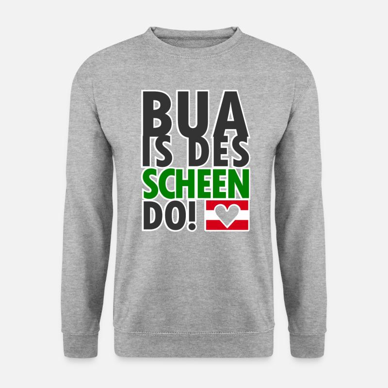 Austrian dialect Dialect Nice - Unisex Sweatshirt - salt & pepper