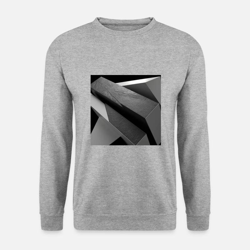 Structured Depth - Unisex Pullover - Weißgrau meliert