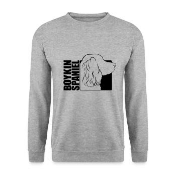 Boykin Spaniel Profil Chien Chien Wilsigns - Sweat-shirt Unisexe - gris chiné - Devant - Alina (178cm) & Michal (187cm)